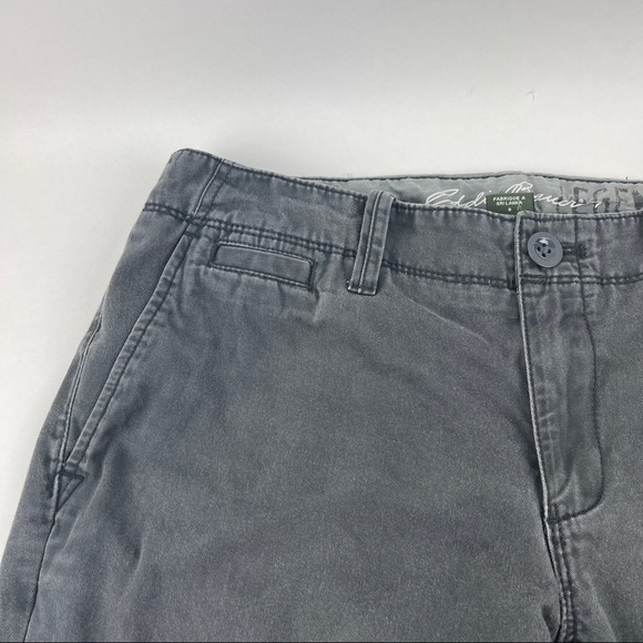 Eddie Bauer Chino Pants Womens 8 Gray Flat Front - Picture 7 of 11